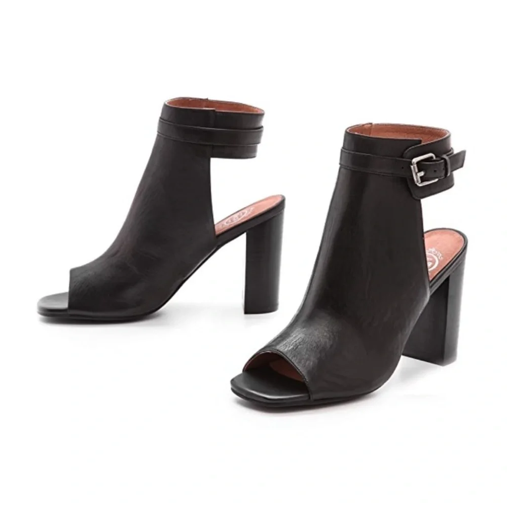 Jeffrey Campbell Leather Canal Heel Bootie - Picture 1 of 5
